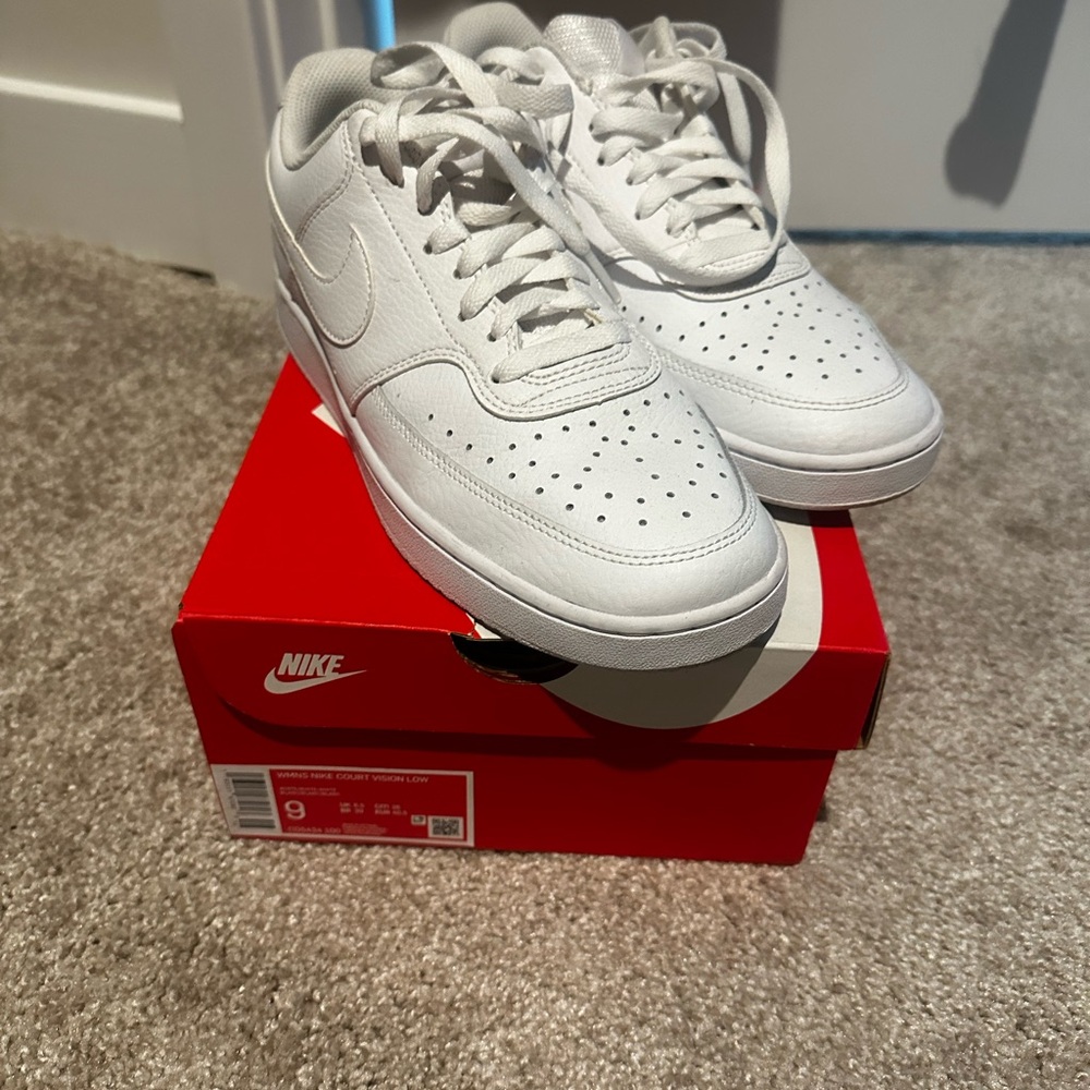 Nike Women’s White Court Vision Low Sneakers
